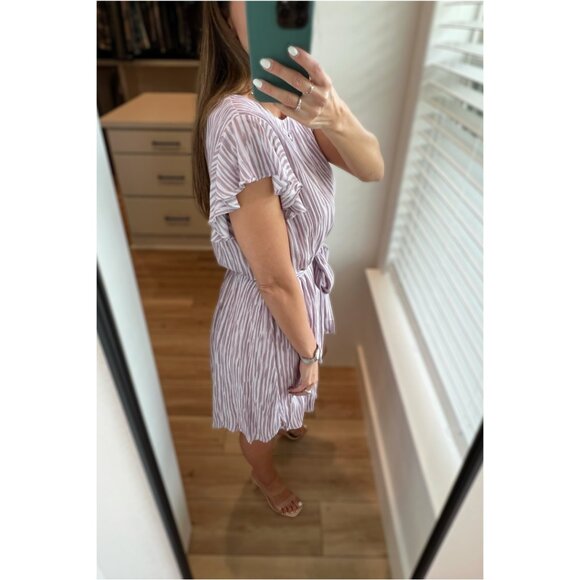 NWT - Purple Flutter Sleeve Dress - Size Small - Picture 7 of 13